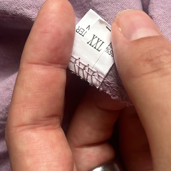 Lavender Casual Cropped Pants Drawstring Elastic Waist XXL - Picture 2 of 7